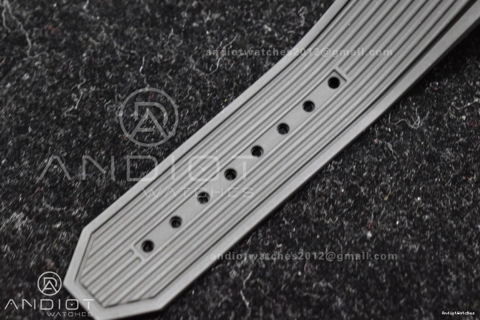 Strap GoodFit ZF Bang Edition Rubber RG Best Hublot 904 Big Dial on Skeleton Unico Black 1:1 A 0420